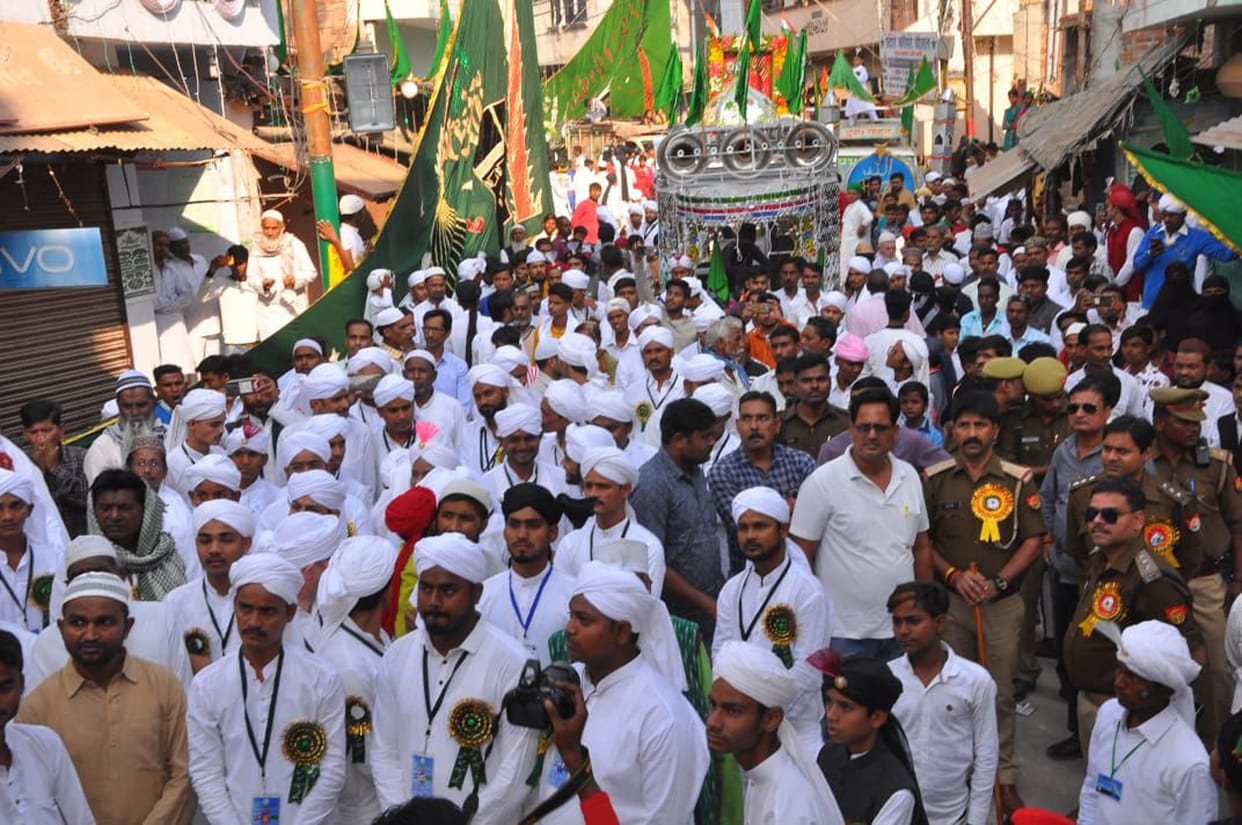 Procession taken out in celebration of the Prophet's vows