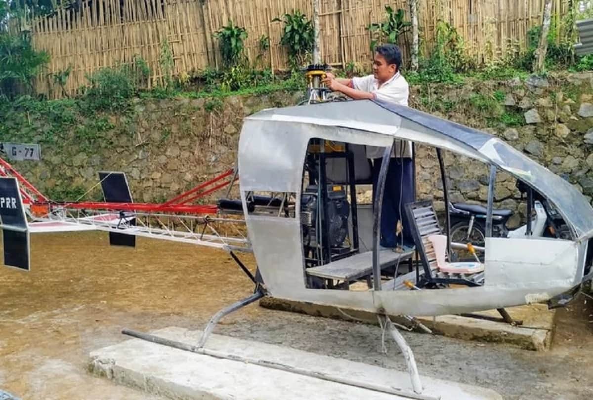 Indonesian man is building his own helicopter to avoid traffic jams