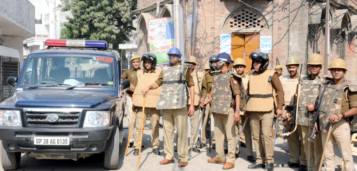police alert in sambhal on ayodhya matter