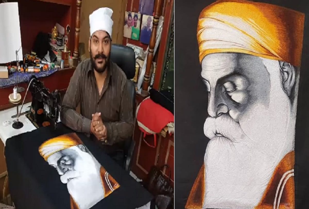 Needle Man Arun Kumar Bajaj the worlds only sewing machine Painter