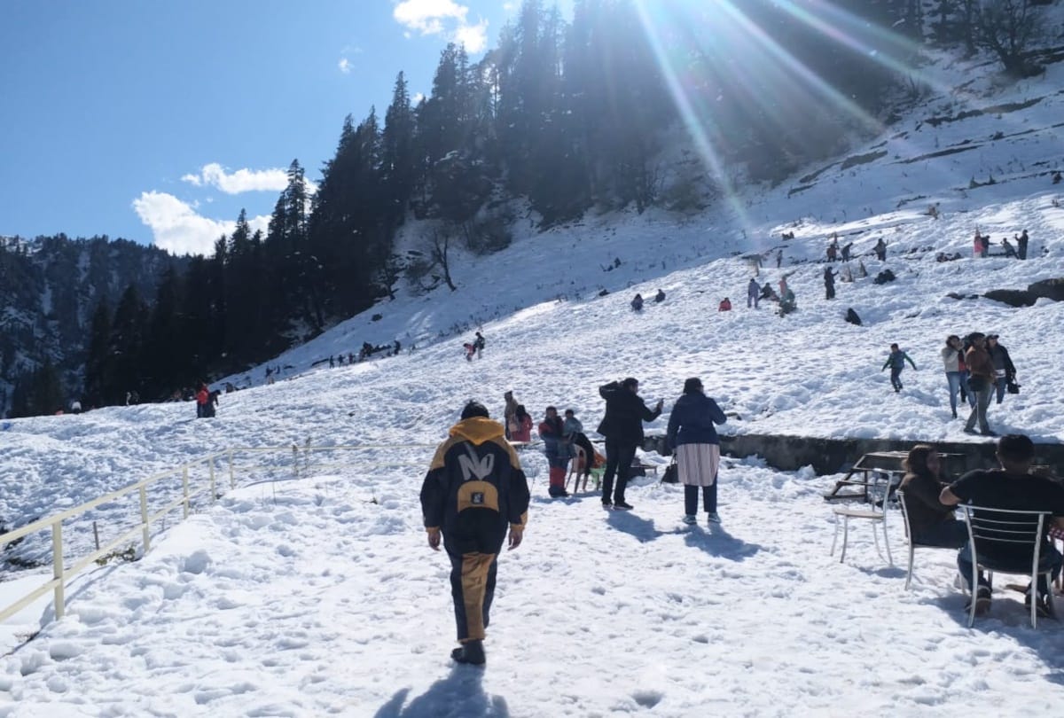 influx of tourists increased in manali solangnala rohtang after fresh snowfall in himachal