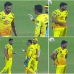 दीपक चाहर को डांट लगाते धोनी