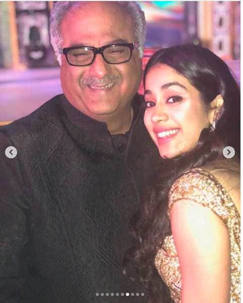 sridevi daughter jhanvi kapoor share his father boney kapoor unseen photos