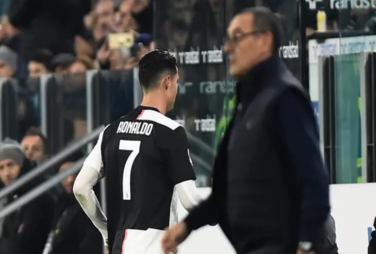 Serie a: Juventus beat ac milan, Cristiano Ronaldo leaves stadium on anger