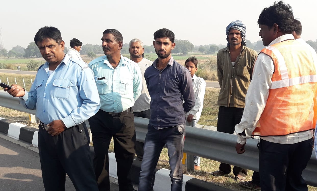 ?bike collided with divider, one died
