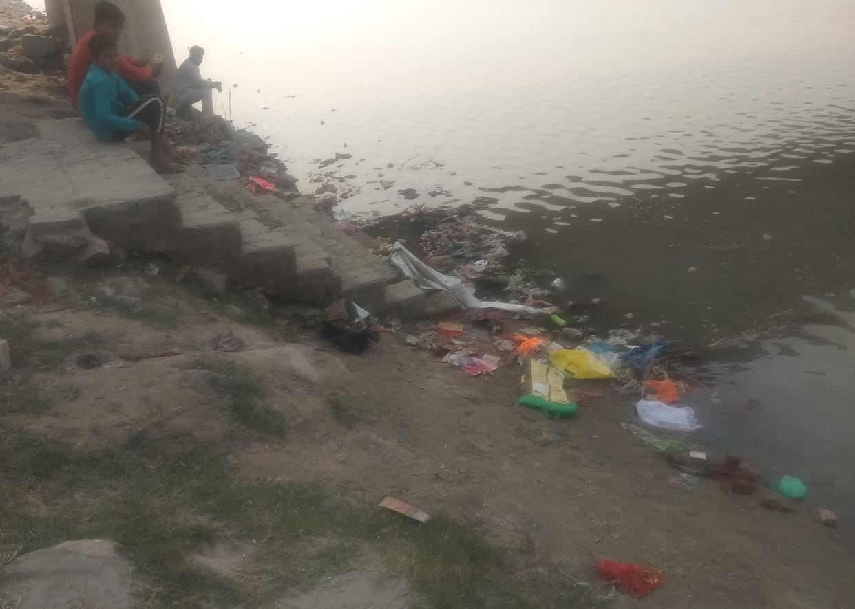 Yamuna ghats filled with dirt