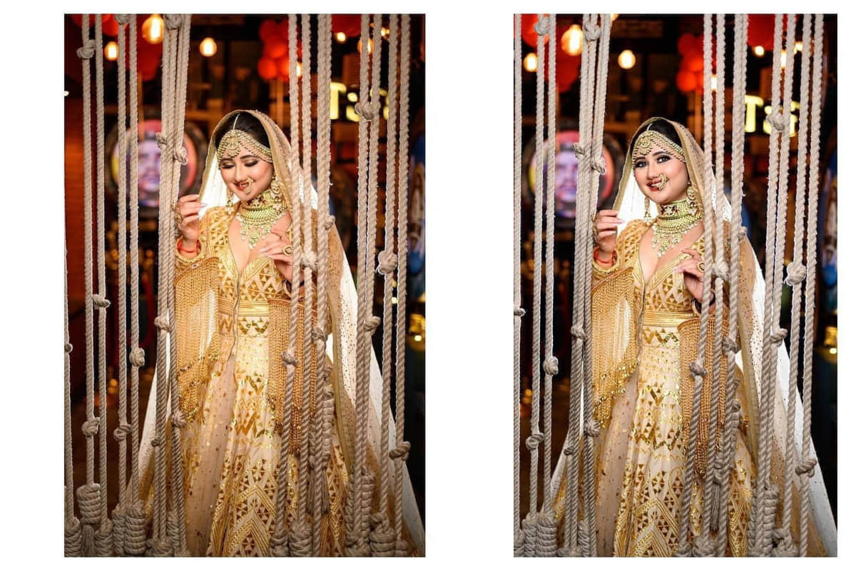 bigg boss 13 contestant rashami desai looks stunning in bridal lehenga