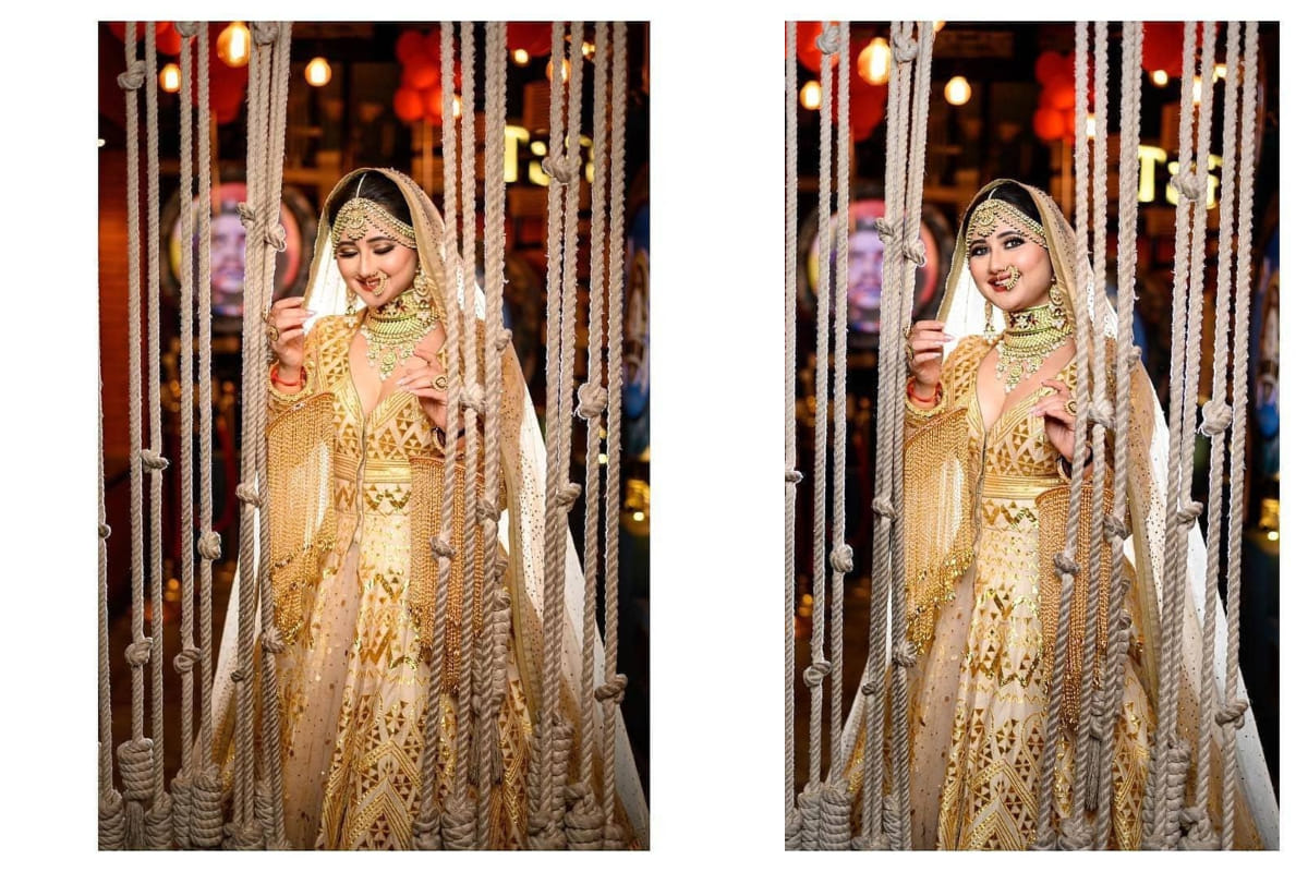 bigg boss 13 contestant rashami desai looks stunning in bridal lehenga
