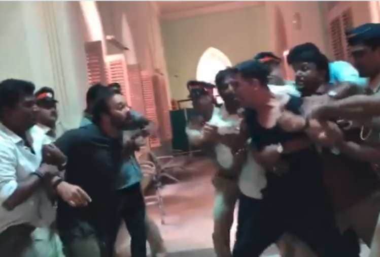 akshay kumar and rohit shetty fight video on film suryavanshi set