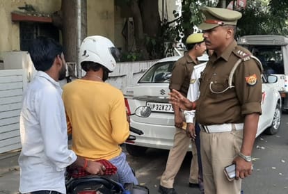 1500 people have been seen without helmet on two-wheeler, Police invoices 961 people