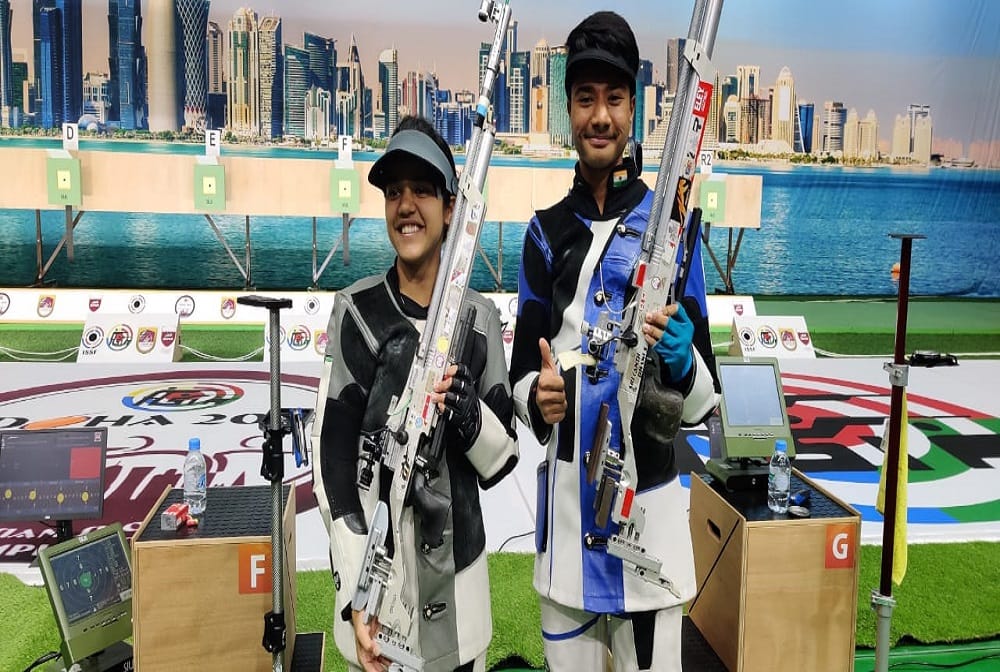 Asian shooting championships:Dhanush Srikanth clinches three gold medals on debut