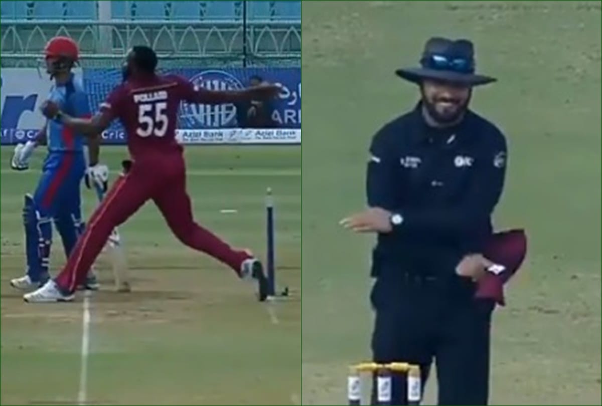 AFG vs WI Kieron Pollard cleverness forced umpire to change his decision from no ball to dead ball