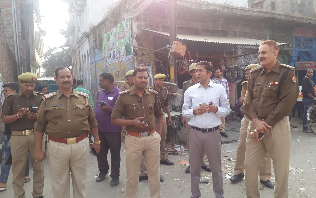 alert in sambhal for ayodhya matter