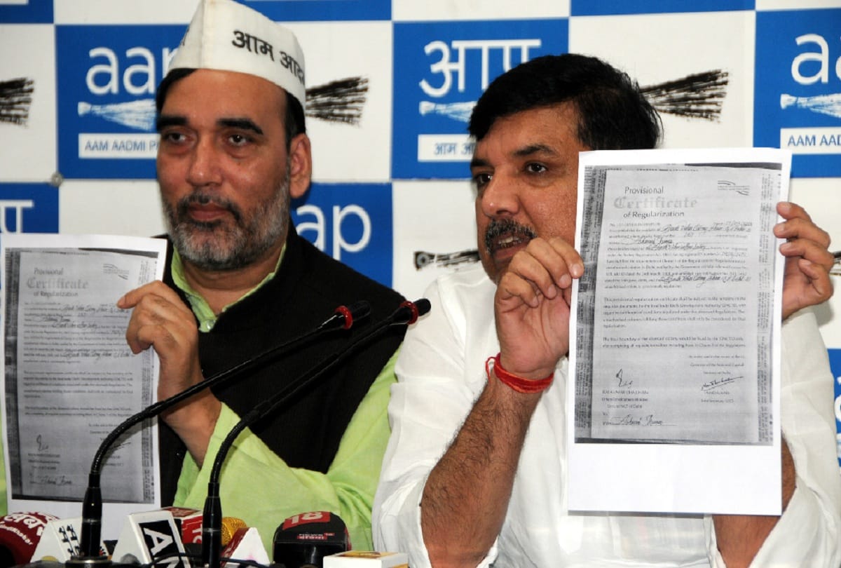 aap allegation BJP is cheating in the name of legalize to unauthorised colonies