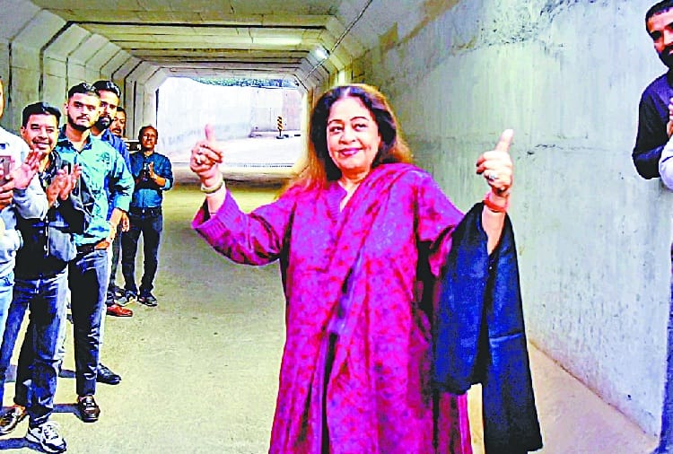 chandigarh mp kirron kher inaugrated underpass ar modern complex manimajra