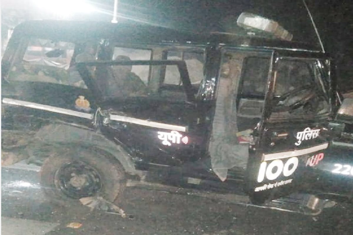 Fortuner and UP Dial-100 car collided in Muzaffarnagar district, three policemen injured