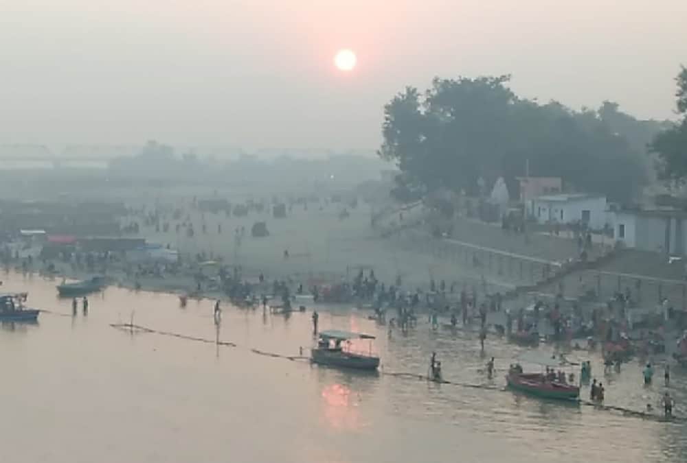 Sarayu snan on Kartik Purnima in Ayodhya.