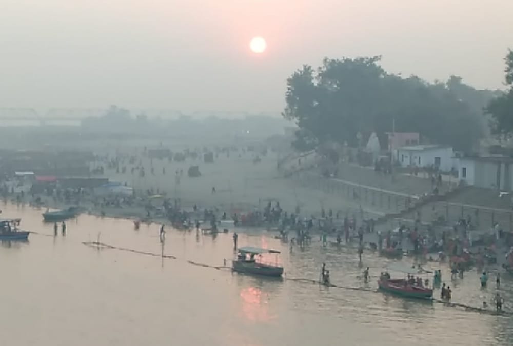 Sarayu snan on Kartik Purnima in Ayodhya.