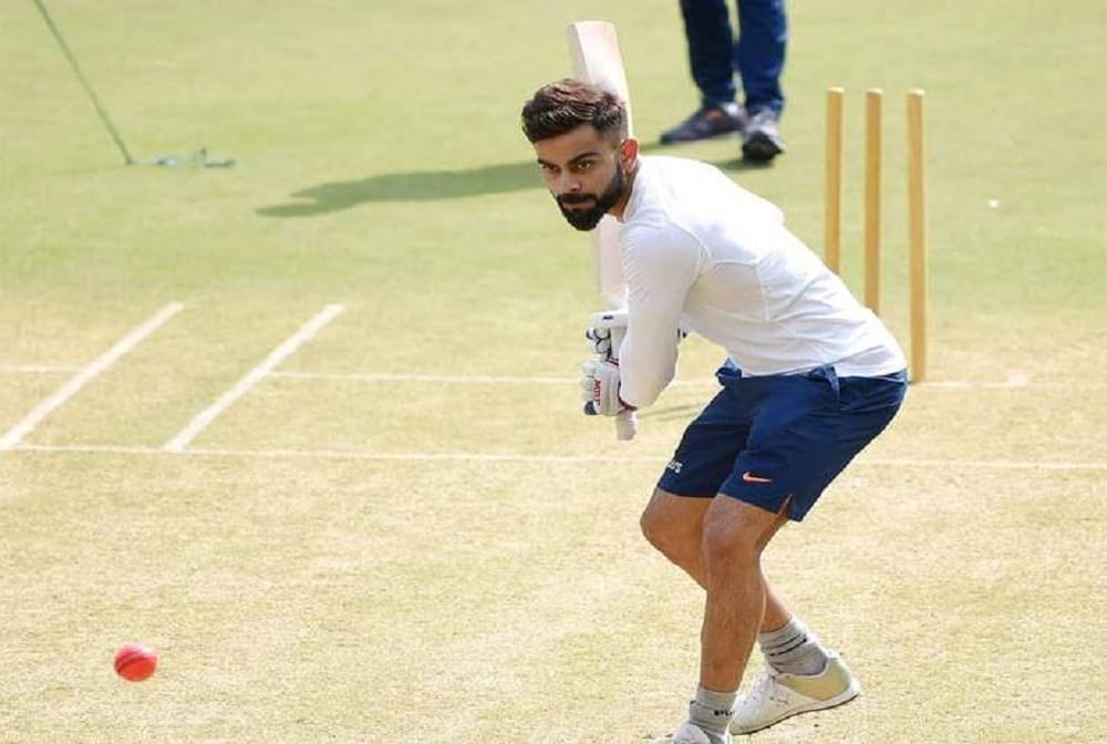 Virat Kohli back with the team, smashes pink ball in nets session