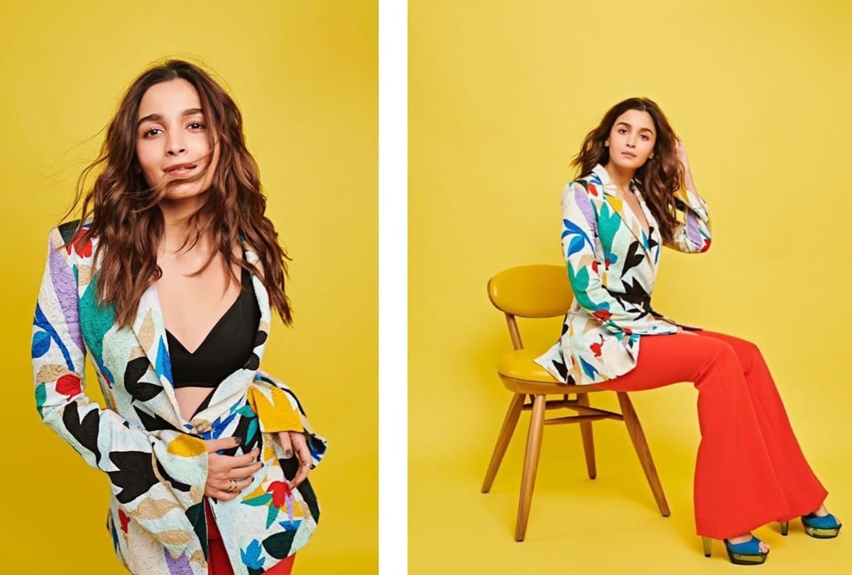 alia bhatt looks stunning in latest red pant and white blazer