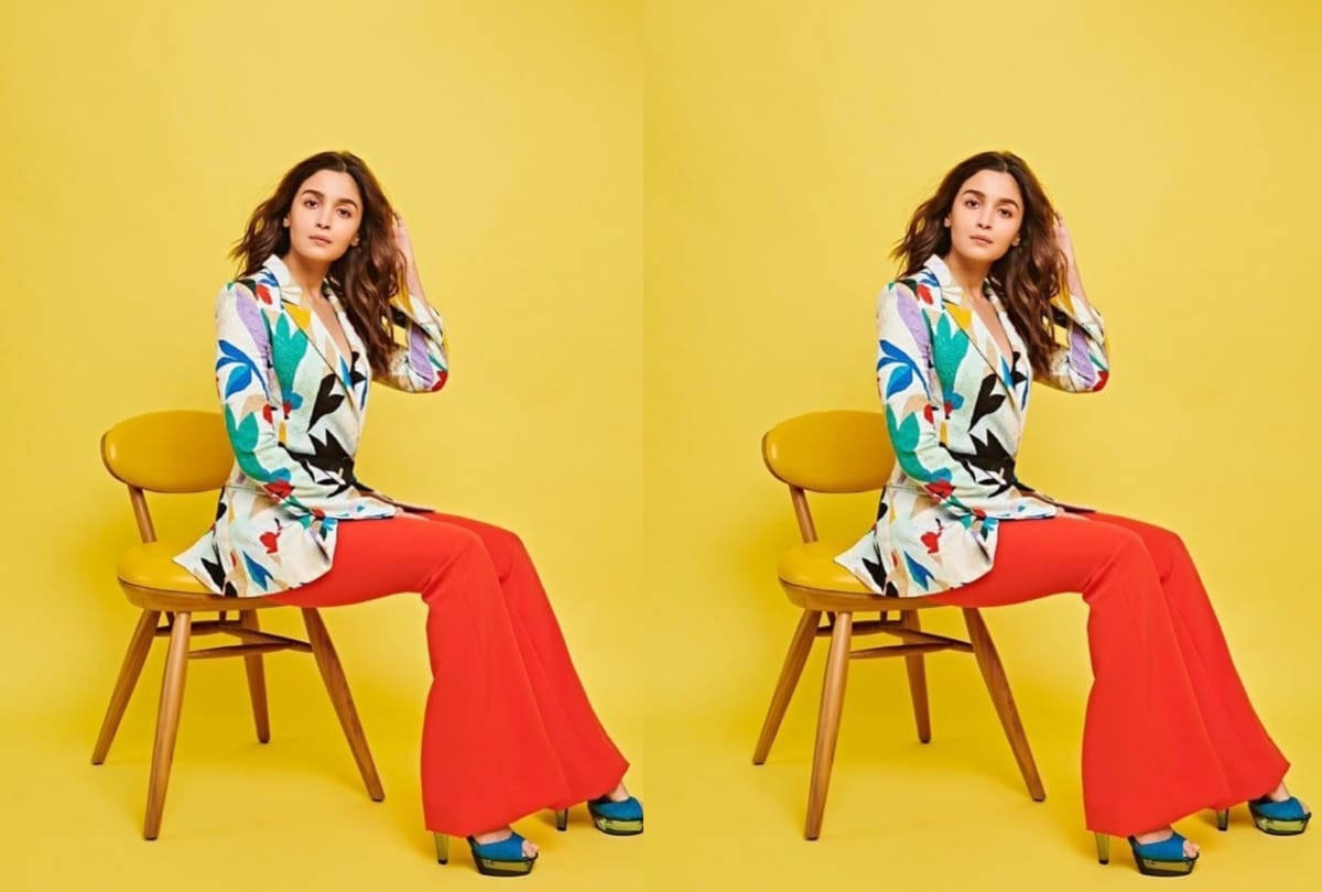 alia bhatt looks stunning in latest red pant and white blazer
