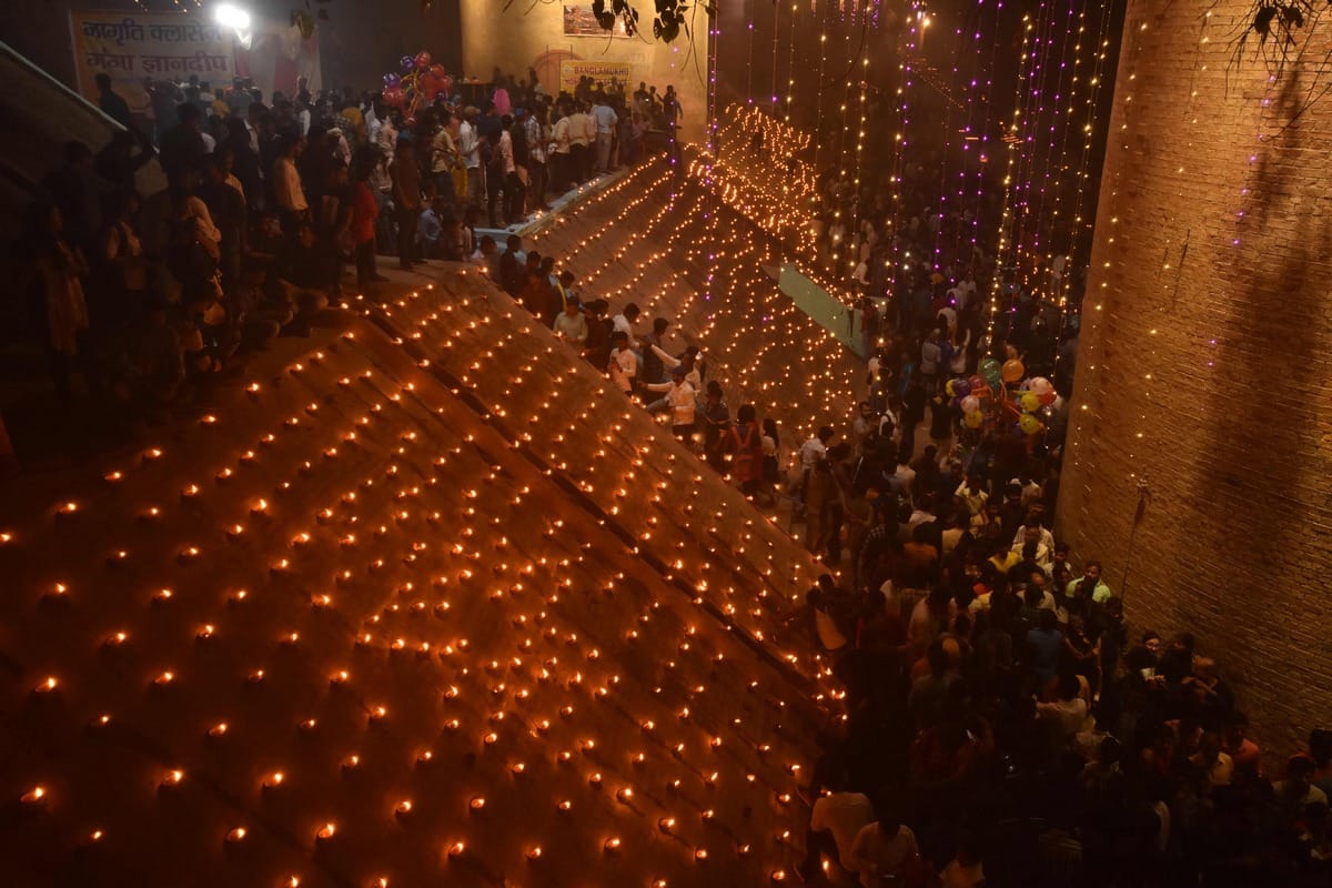 dev deepawali photos kashi celebration lamps ganga ghat varanasi