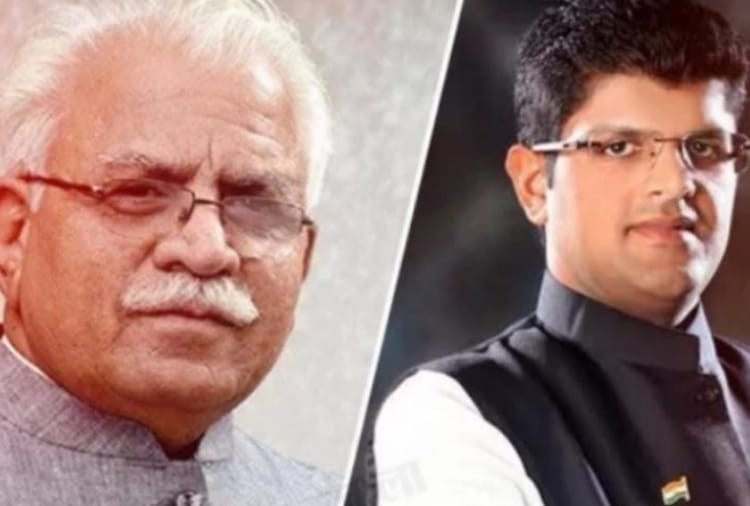Deputy CM Dushyant meet CM Manohar lal for cabinet expansion in Haryana