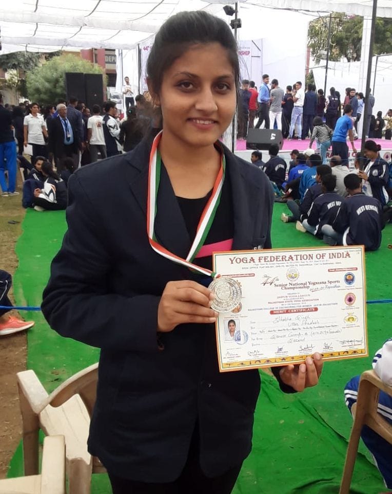 Shobha wins silver in national yog championship