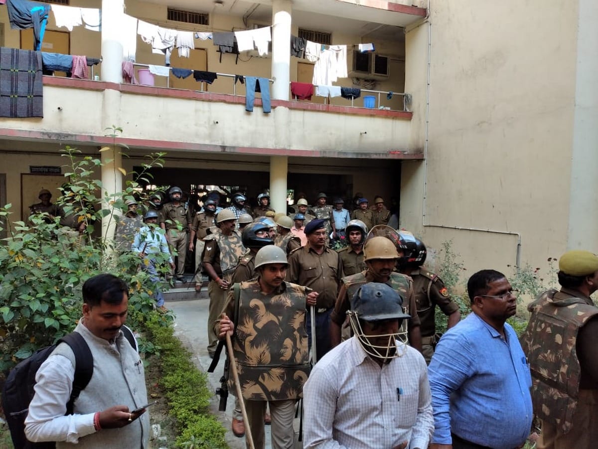 stone pelting between birla lbs hostel student group for student union election varanasi