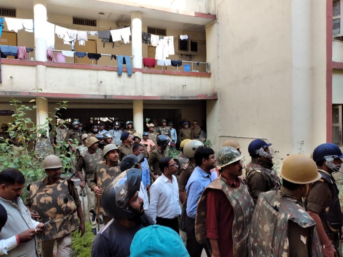 stone pelting between birla lbs hostel student group for student union election varanasi