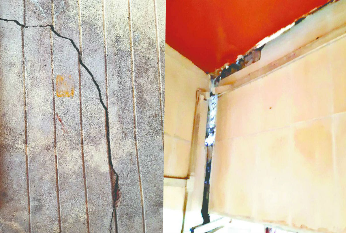 Up News Many Houses Cracks In Mathura People in Panic