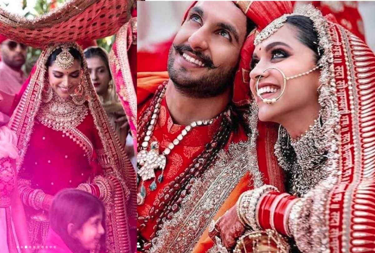 Deepika Padukone Ranveer Singh First Wedding Anniversary look at the wedding album