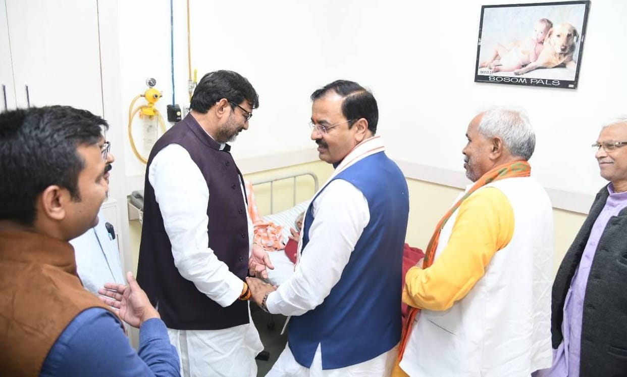 Deputy CM Keshav arrives at Union office, meets old colleagues