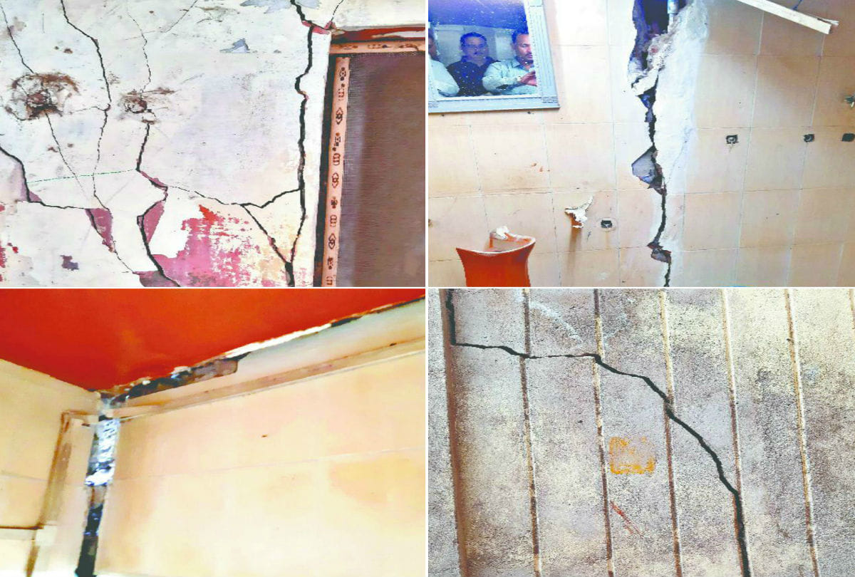 Up News Many Houses Cracks In Mathura People in Panic