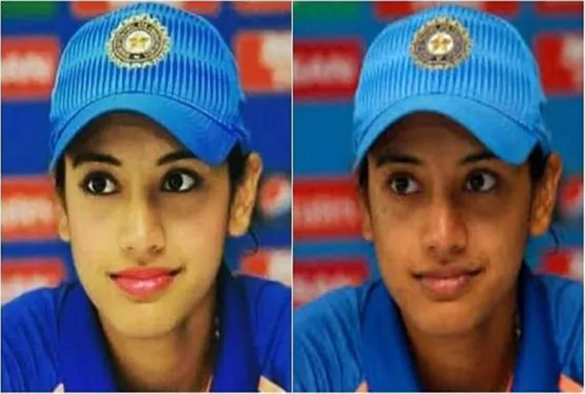 Smriti Mandhana photoshopped Image with Lipstick and Fairer Skin goes viral on internet