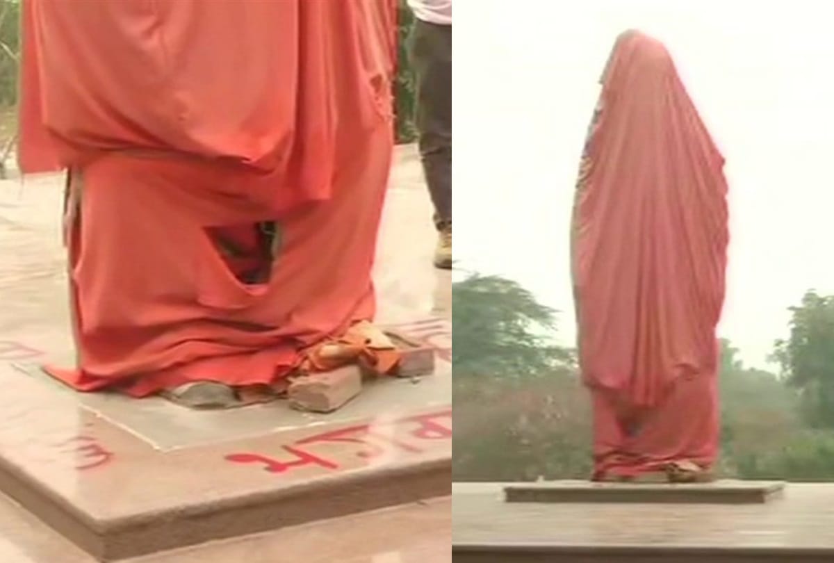 Swami vivekananda statue in JNU campus vandalized by some miscreants search on