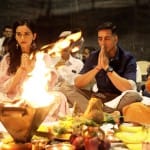 Manushi Chhillar and Akshay Kumar Prithviraj film muhurat puja