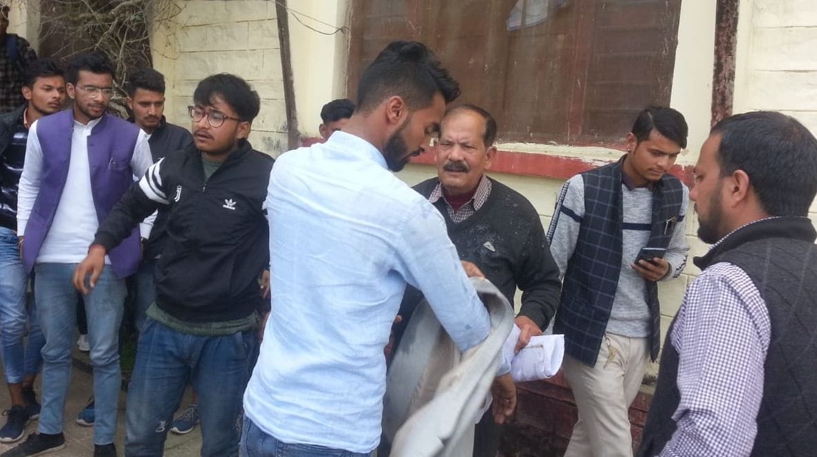 Student union president pours petrol on himself and campus director