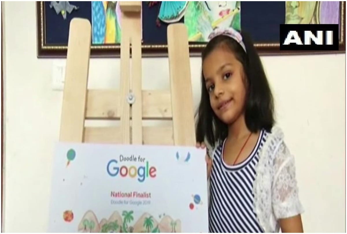 google doodle painting of gurugram girl divyanshi singhal on childrens day