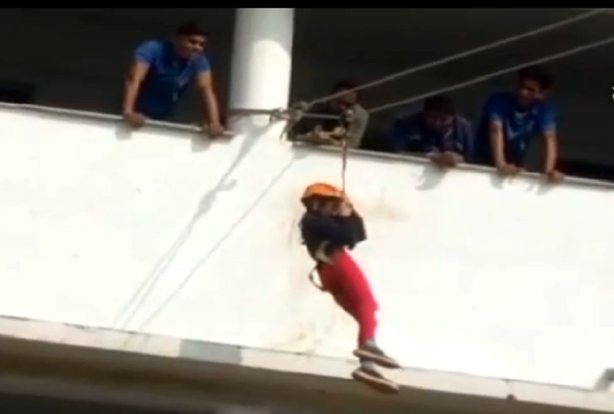 Raipur Girl participating in adventure sports falls from Zip rope Radiant Way School admitted in ICU