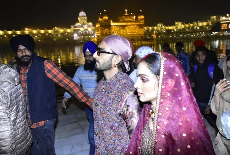 Deepika padukone and ranveer singh reached Amritsar their first wedding anniversary