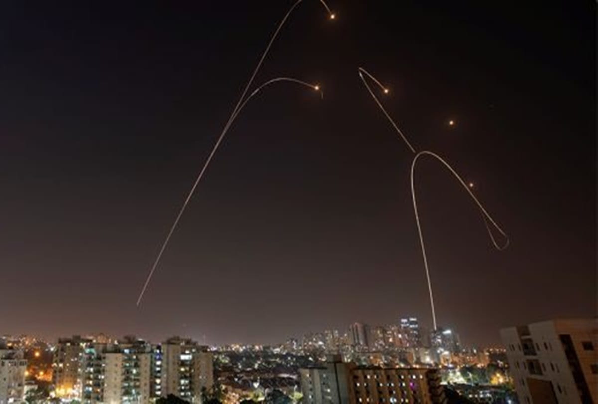 Israel Under Attack Israeli Air Force in Action Palestinian Terrorists fire Missile from Gaza