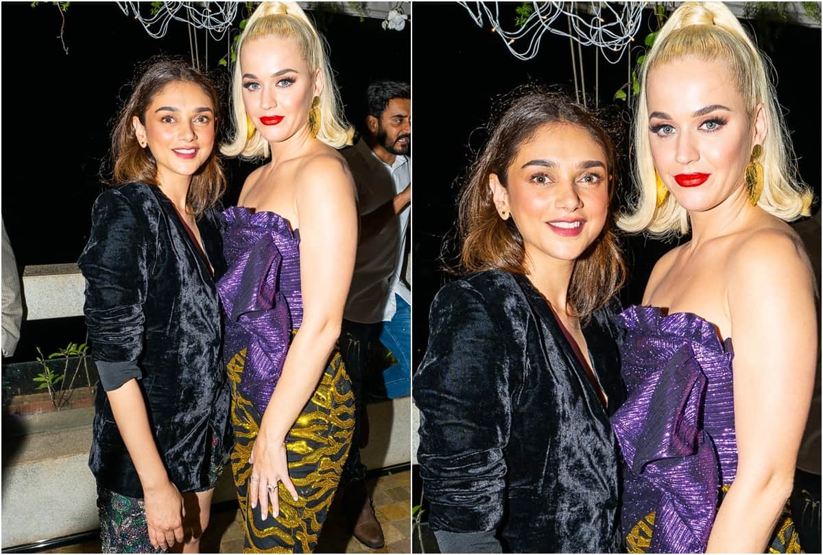 Aishwarya Rai Bachchan Ananya panday Aditi Rao with Katy Perry at Karan Johar Party