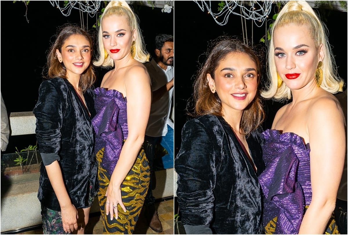 Aishwarya Rai Bachchan Ananya panday Aditi Rao with Katy Perry at Karan Johar Party