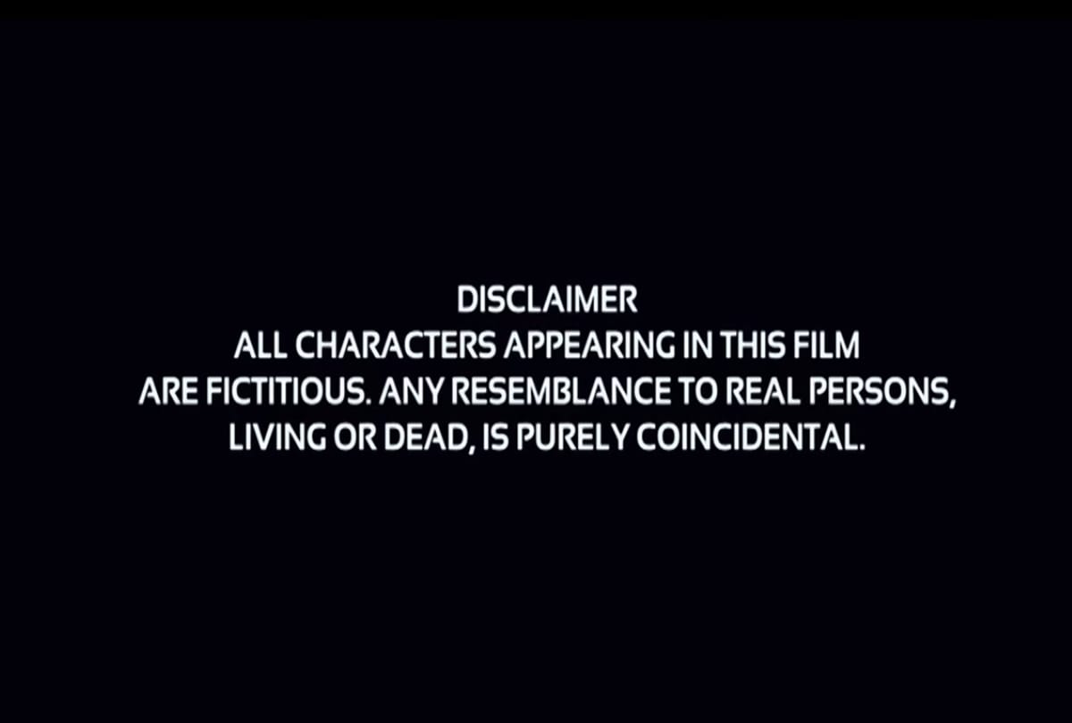 Metro Goldwyn Mayer film Rasputin and the Empress is the reason behind Movies disclaimer