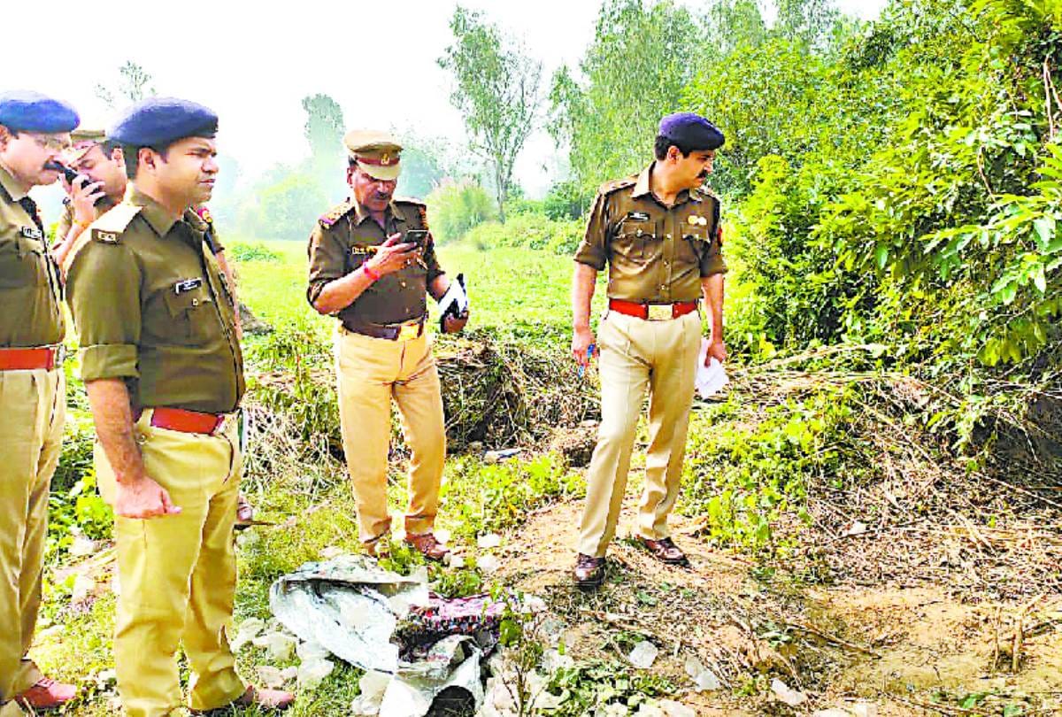 The body of a girl missing for six days was found wrapped in a red cloth on the plot