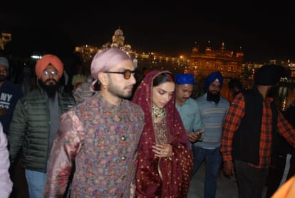 Deepika padukone and ranveer singh reached Amritsar their first wedding anniversary