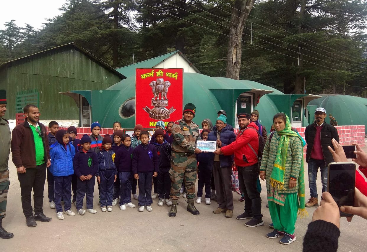 Answer: On the invitation of the army, the students of the village took an educational tour of Harshil