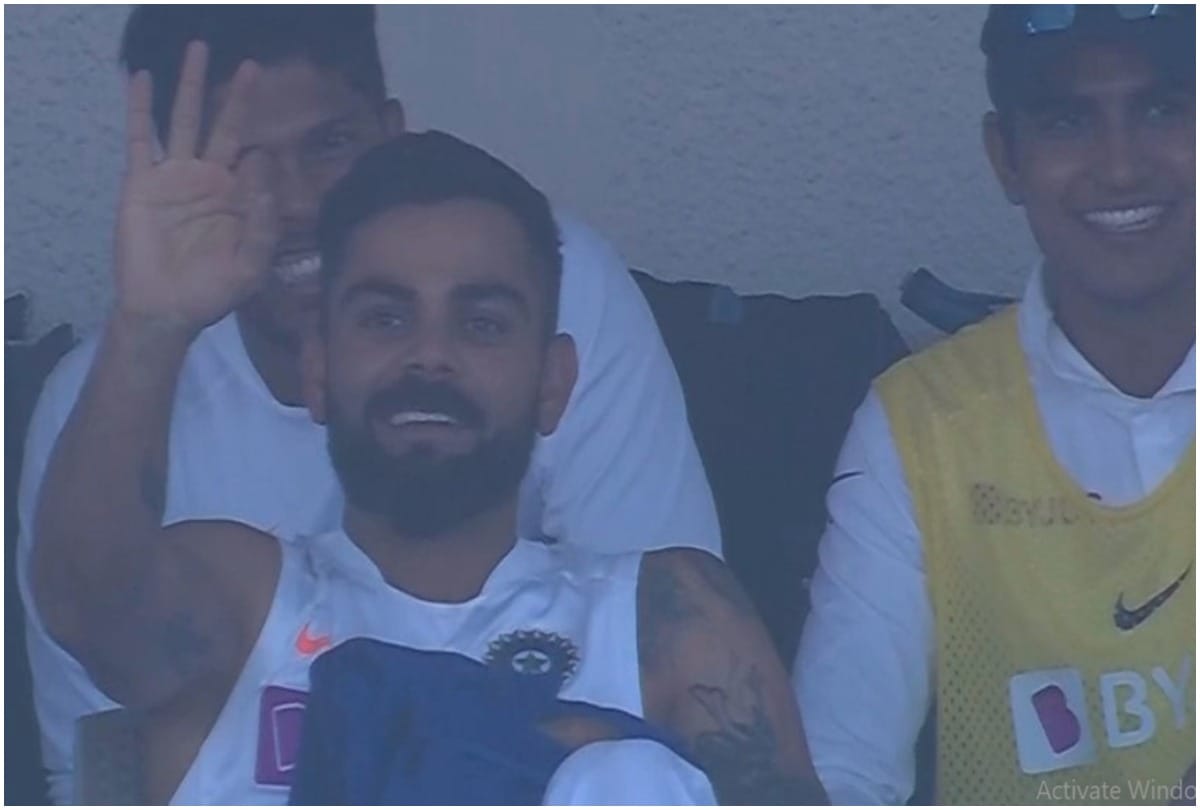 INDvBAN After scoring 200 Virat Kohli wants triple hundred from Mayank Agarwal Watch Video