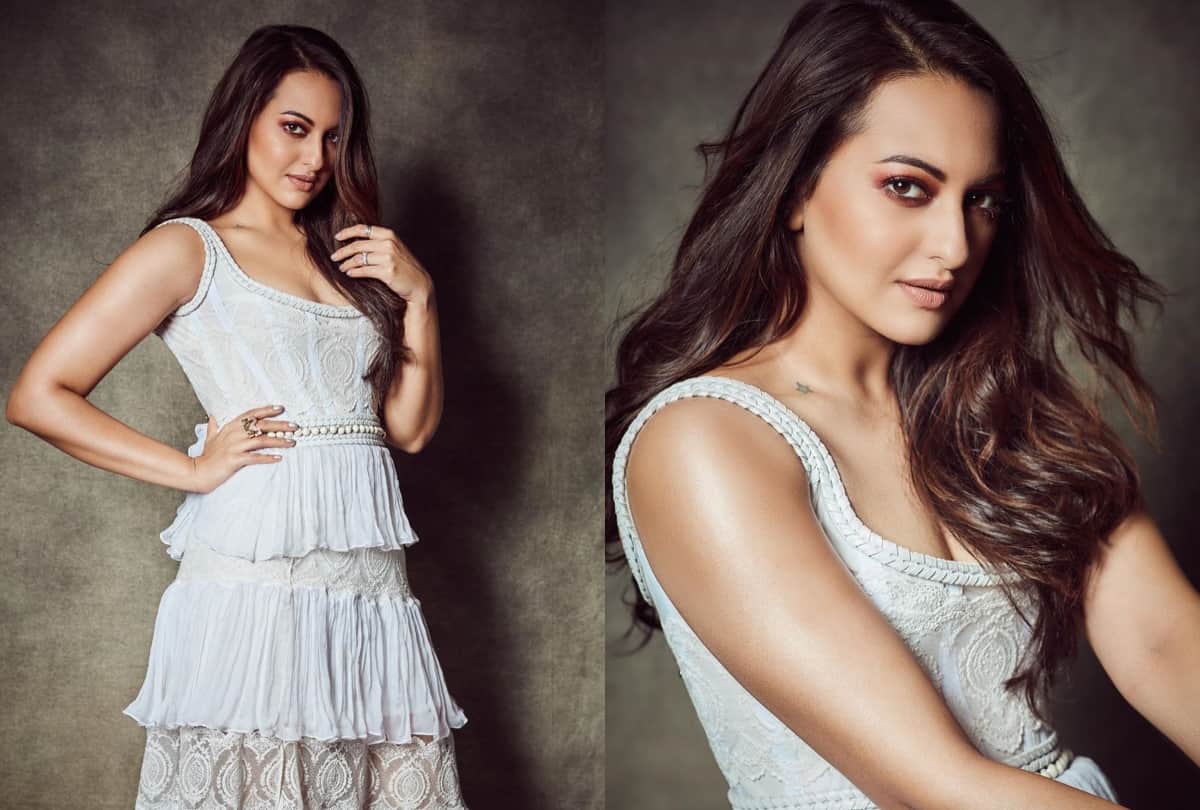 sonakshi sinha wore white ruffle thigh high slit gown like malaika arora got trolled